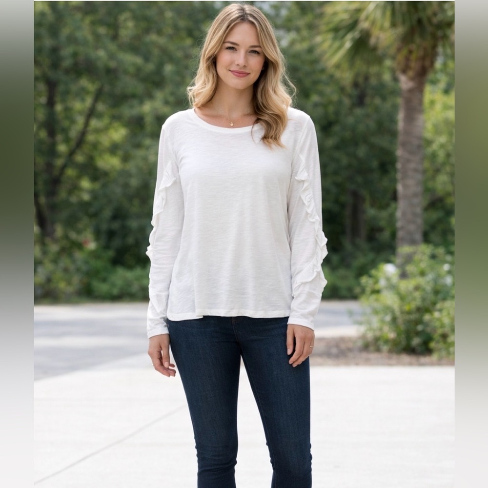LOFT white Long Sleeve Top